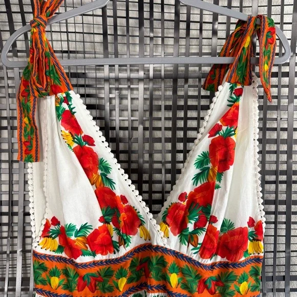 Farm Rio Anthropologie v neck tiered mini dress - Picture 3 of 8